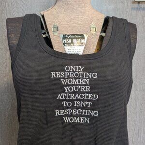 XXL Waffle Knit Black CHNGE Tank Respecting Women